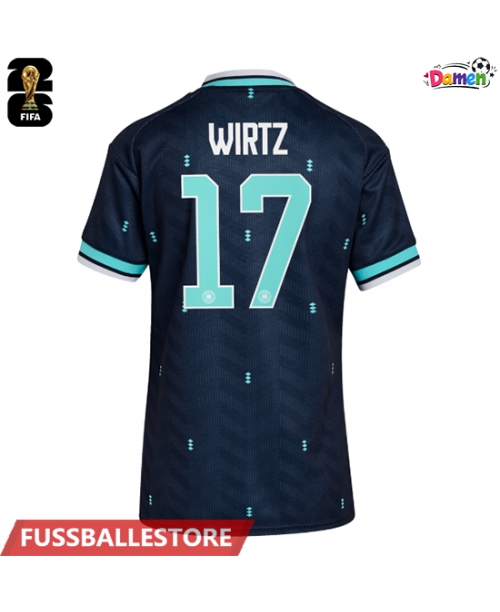 Günstige Deutschland Florian Wirtz #17 Auswärtstrikot Damen WM 2026 Kurzarm